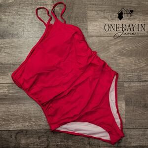 Aleumdr One Shoulder One Piece Swimsuit Size L